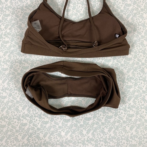 Matte Collection Brown Chocolate Ribbed Bikini Set. love it but didn’t fit - Picture 8 of 10
